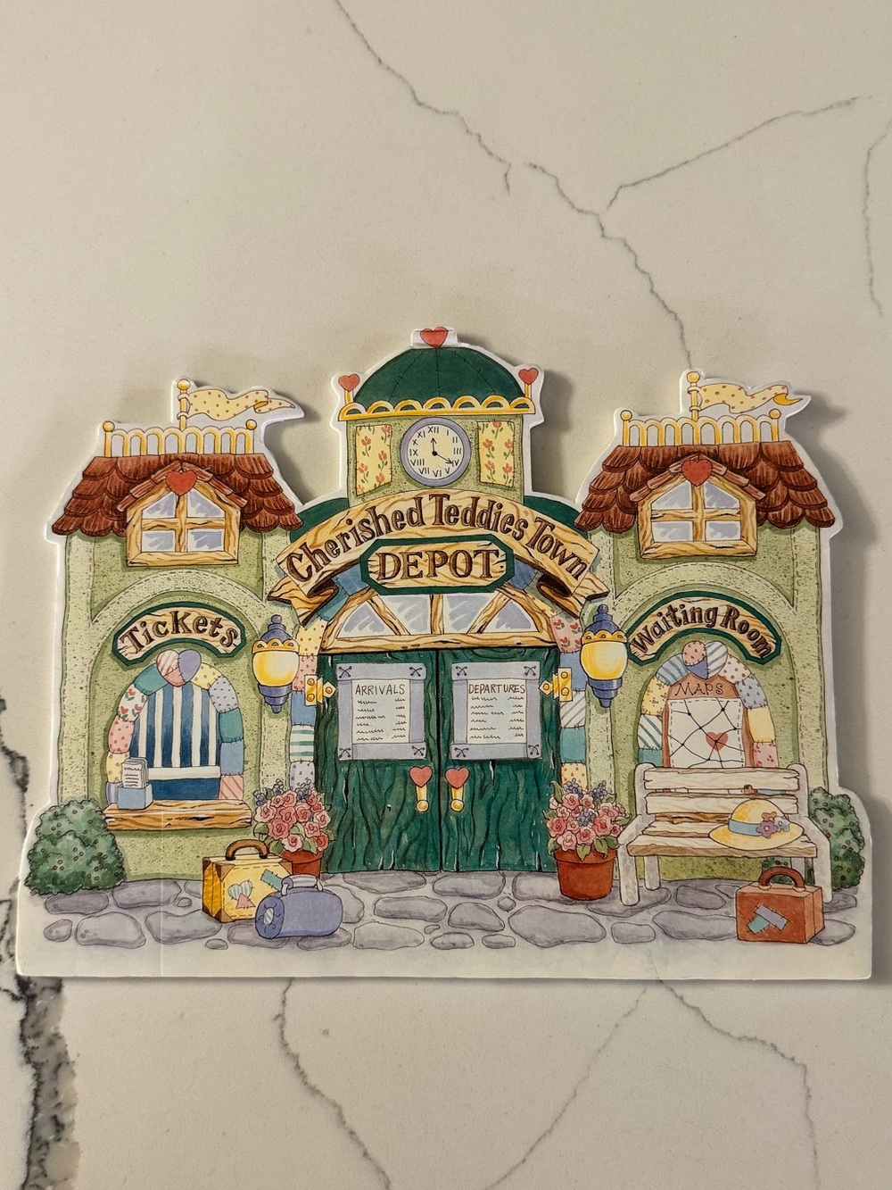 Cherished Teddies Town Depot Backdrop